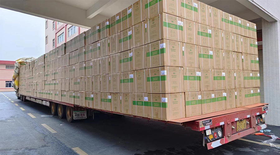 場面壯觀！國內(nèi)某知名品牌客戶2000臺(tái)波輪洗衣機(jī)高效裝柜完畢